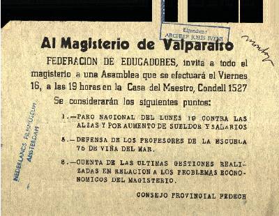 synopses, draaiboekaantekeningen, commentaarteksten, aantekeningen<br />…A Valparaíso